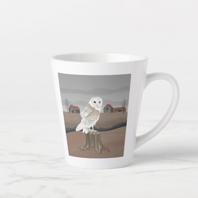 Barn Owl Latte Mug (Right)