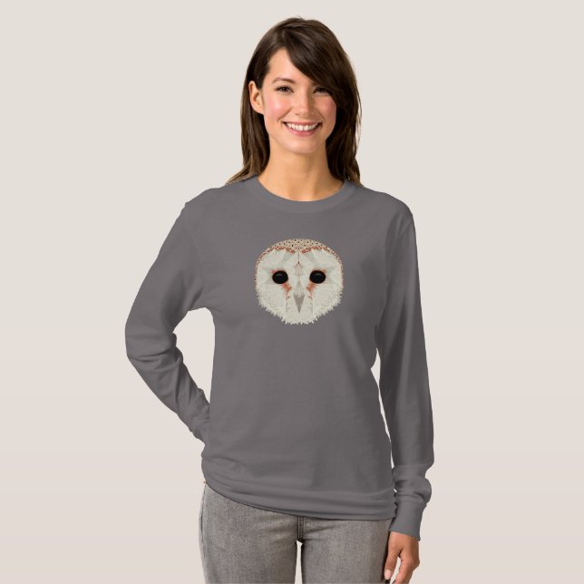 Barn Owl Long Sleeve Shirt (Front Full)