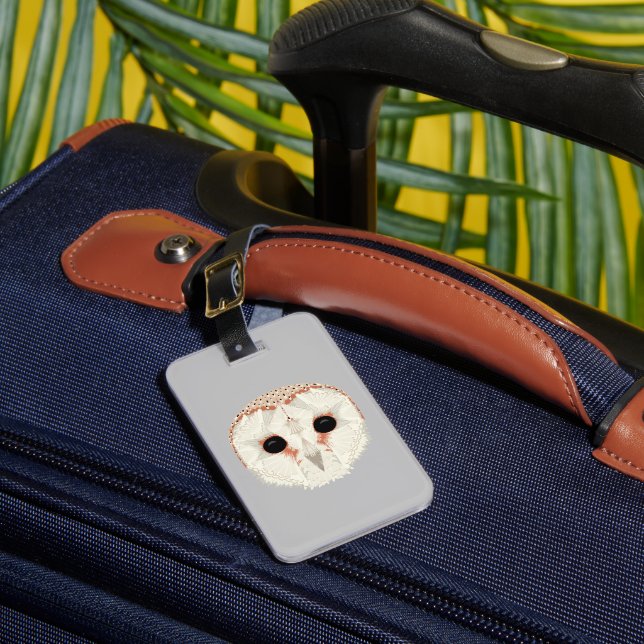 Barn Owl Luggage Tag (Front Insitu 1)