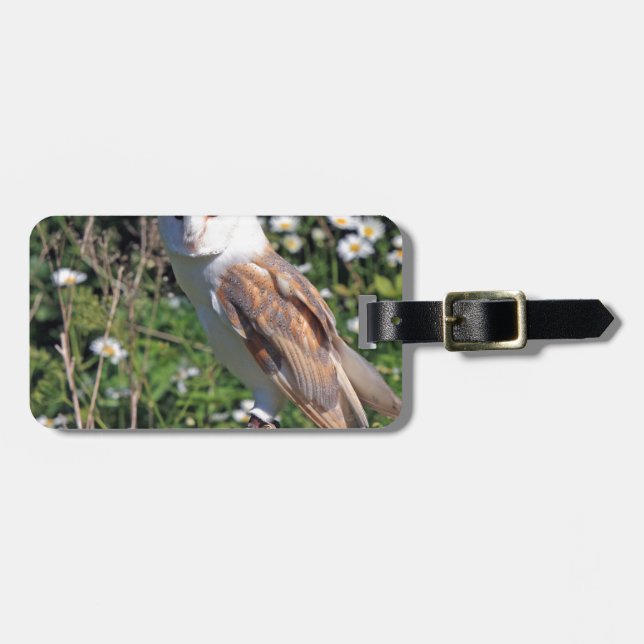 Barn Owl Luggage Tag (Front Horizontal)