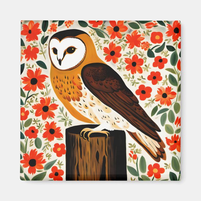 Barn Owl Magnet (Front)