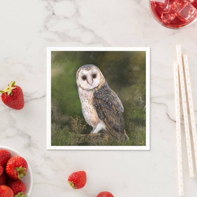 Barn Owl Napkins (Insitu)