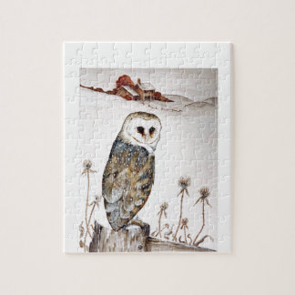 Barn Owl on the hunt Jigsaw Puzzle