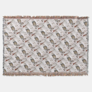 Barn Owl on the hunt Throw Blanket