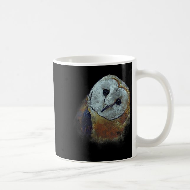 Barn Owl Painting Owl Art  Coffee Mug (Right)