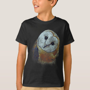 Barn Owl Painting Owl Art T-Shirt
