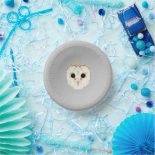 Barn Owl Paper Bowls Plate