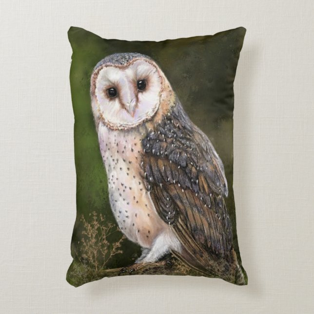 Barn Owl Pillow (Front(Vertical))