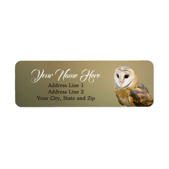 Barn Owl Return Address Label (Front)
