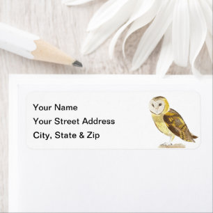 Barn Owl Return Address Label