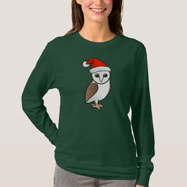 Barn Owl Santa T-Shirt (Front)
