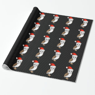 Barn Owl Santa Wrapping Paper