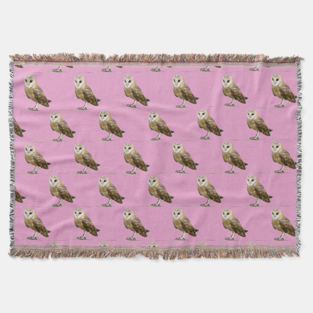 Barn Owl Throw Blanket (Front)
