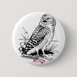 Barn Owl Thunder_Cove 6 Cm Round Badge