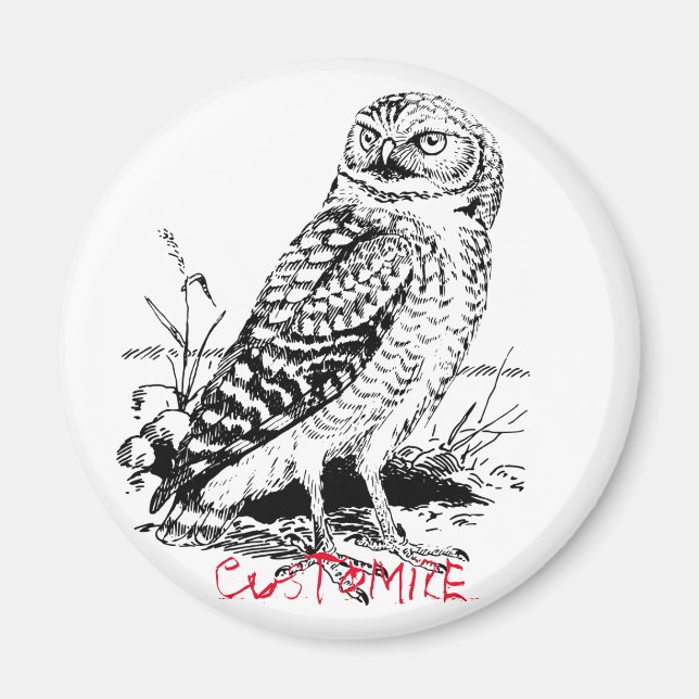 Barn Owl Thunder_Cove Magnet (Front)