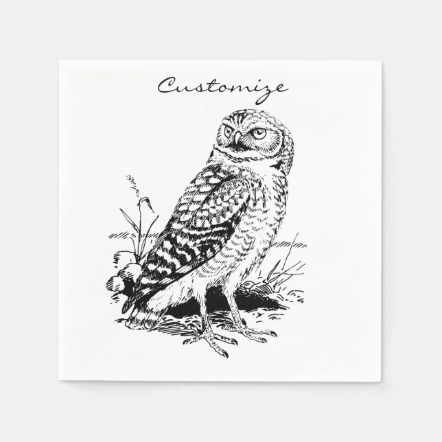 Barn Owl Thunder_Cove Napkin (Front)