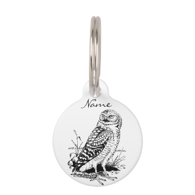 Barn Owl Thunder_Cove Pet Tag (Front)