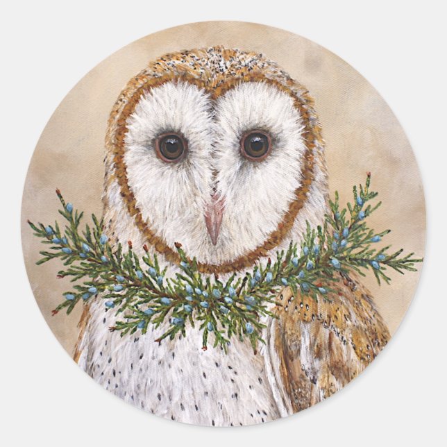 barn owl with cedar stickers (Front)