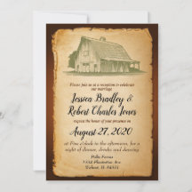 Barn Party Rustic Wedding Invitation