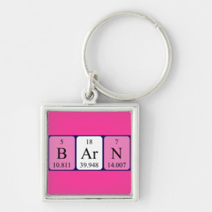 Barn periodic table name keyring