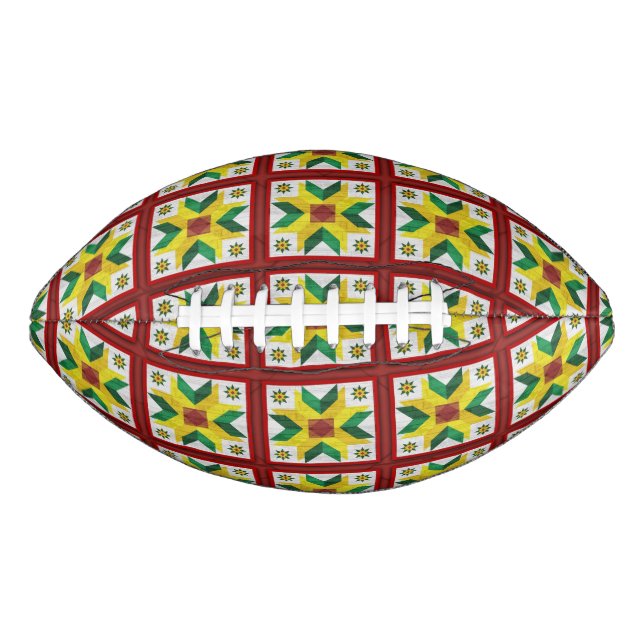 Barn Quilt Star 8 Pattern Football (Front)