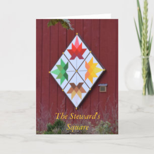 Barn Quilt "The Steward's Square" note card