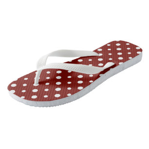 Barn Red With White Dots Thongs