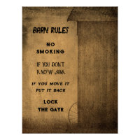 Barn Rules Rustic Country Vintage Texture