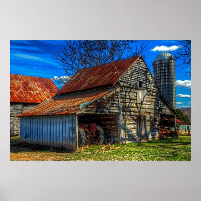 Barn Rural Farm Life Scene Poster Print (Front)