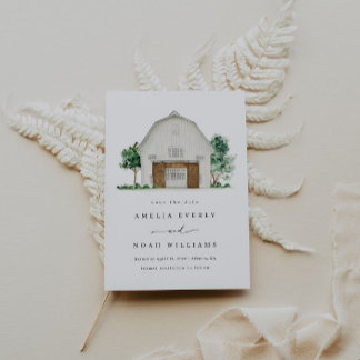 Barn Save The Date, Rustic Farmhouse Save The Date Invitation