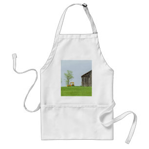 Barn Scene With Tractor Standard Apron