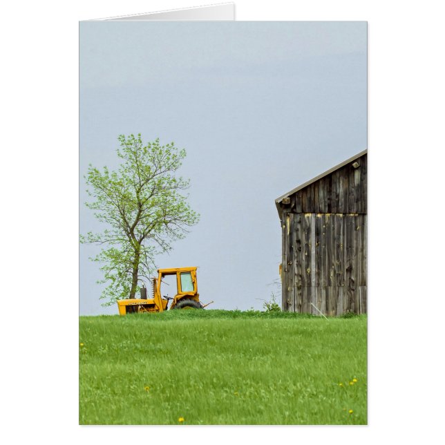 Barn Scene With Tractor-Vertical (Front)