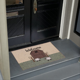 Barn Sheep Door Mat