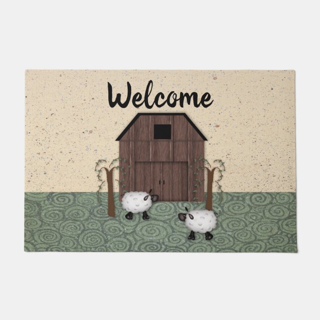 Barn Sheep Doormat (Front)