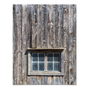 Barn Side With Window Photo Print