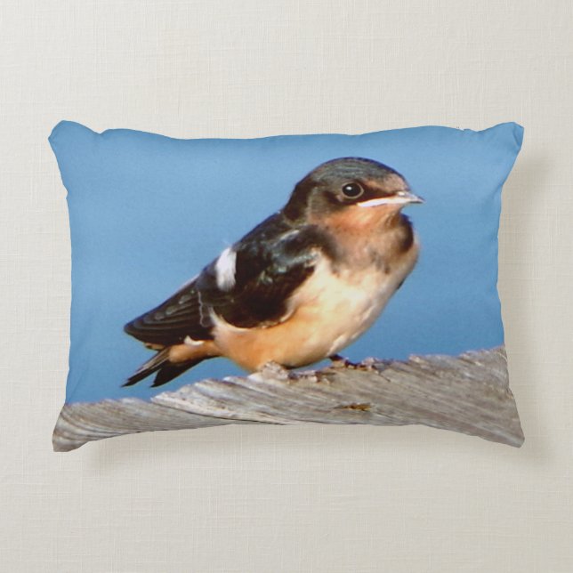 Barn Swallow accent pillow (Front)