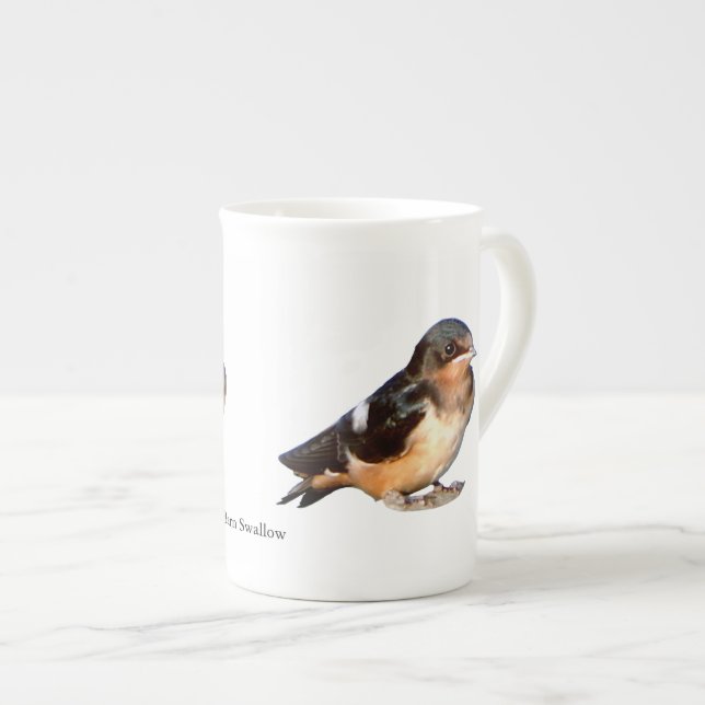 Barn Swallow cutout bone china mug (Front Right)