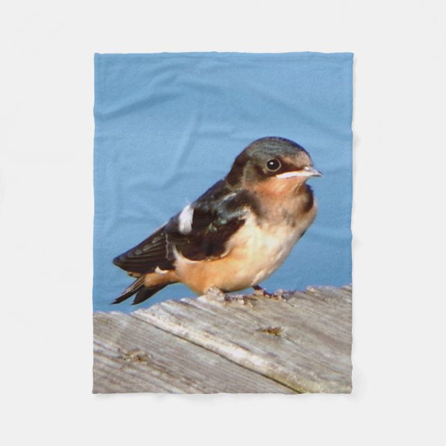 Barn Swallow fleece blanket (Front)