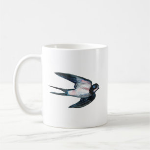 Barn Swallow Flying Illustration Coffee Mug