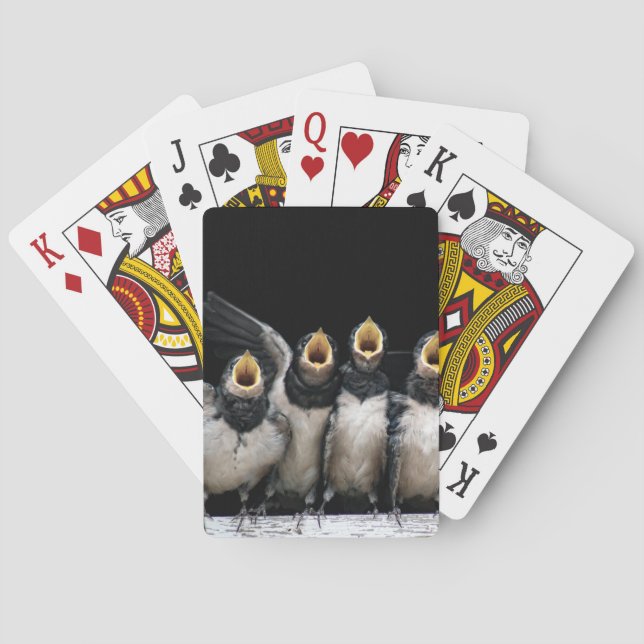 Barn Swallow Singing Playing Cards (Back)