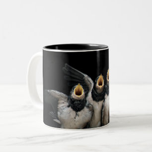 Barn Swallow Singing Two-Tone Coffee Mug