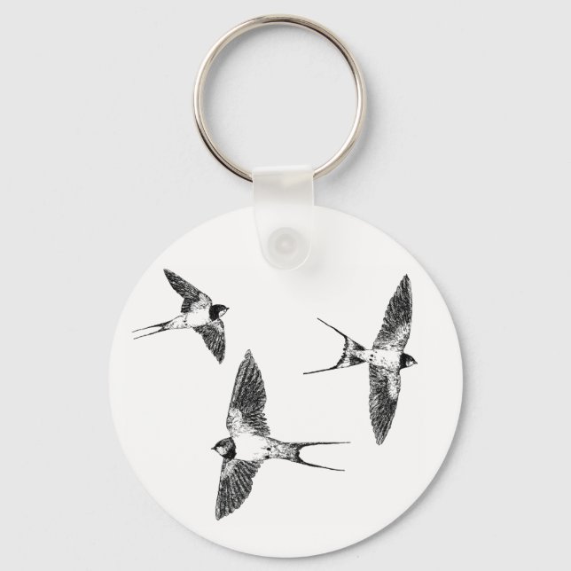 Barn swallows key ring (Front)