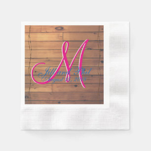 Barn Wall 3d Monogram Napkin