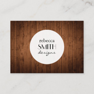 Barn Wall Made of Old Wooden Planks - Brown Business Card