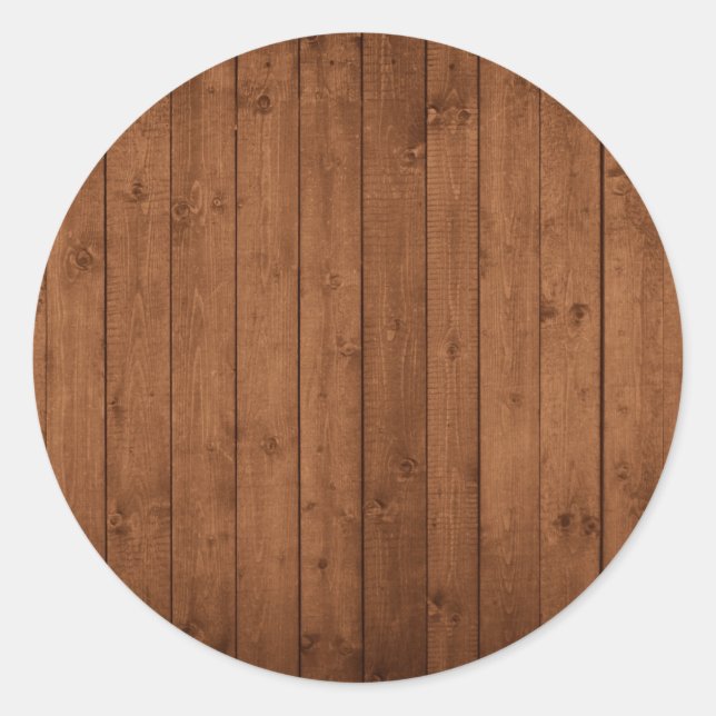 Barn Wall, Wood, Wooden Boards, Planks, Rustic Classic Round Sticker (Front)
