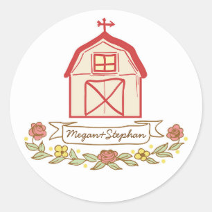barn wedding stickers