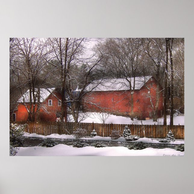 Barn - Winter in the Country Poster (Front)