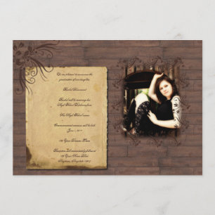 Barn Wood Beauty Graduation Announcement