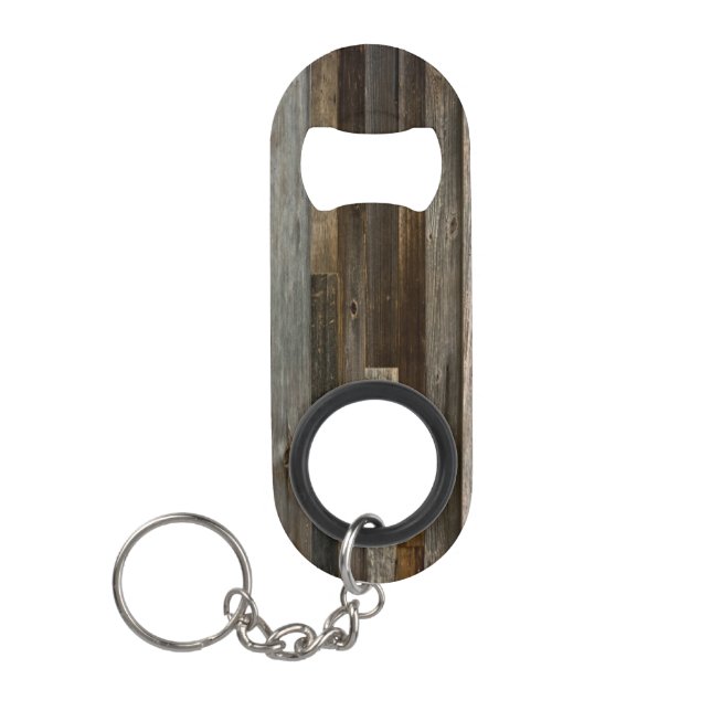 Barn Wood Bottle Opener Keychain (Front)