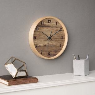 Barn Wood Design Clock